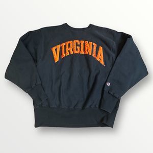 Champion Vintage Reverse Weave Virginia Cavaliers Sweatshirt Size XL Fuzzy Logo